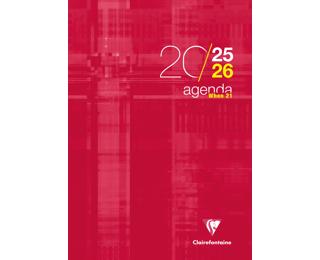Agenda When 21 21 x 29,7 cm Semainier Juillet 2025 à Juillet 2026 - Rouge