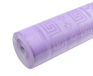 Tovaglia a rotolo monouso in carta damascata 1,18 x 6 m - Lilla