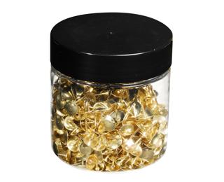 Boîte de 750 punaises en laiton - Hauteur de pointe 9mm - 9,5mm de diamètre - Laiton