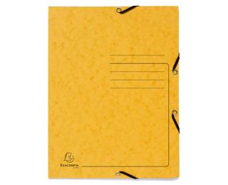 Elastic 3 Flap Folder 355gsm, A4 - Yellow
