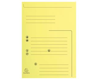 SUPER 210 Contact - Pak van 25 Mappen met 2 kleppen, bedrukt - 24x32cm - - Kanariegeel