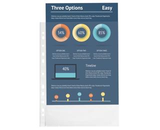 Pak van 100 geperforeerde showtassen in gekorrelde PP 38micron - A4