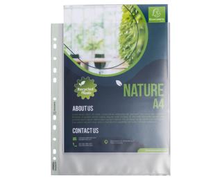 Sachet de 50 pochettes perforées PP recyclé Forever 9/100e - A4 Maxi - Translucide