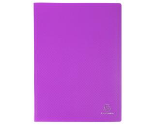 Sichtmappe aus PP 500µ mit 40 glatten Hüllen OPAK, transluzent, für Format DIN A4 - Violett