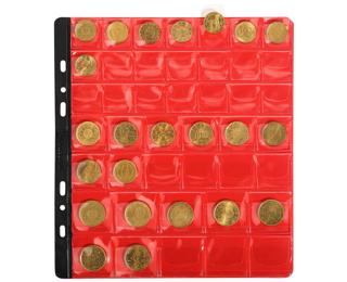 Sachet de 3 recharges numismatiques 43 cases de diamètre 20-25-30mm - 24 ,5x25 cm