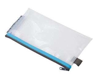 Confezione da 5 buste con zip in plastica morbida - 10x21cm - Colori assortiti