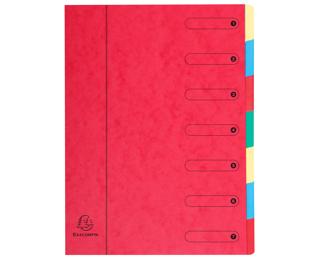 Sorteermap Harmonika® met uitrekbare rug en elastosluiting - 7 indelingen - Rood
