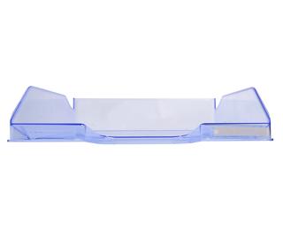 Corbeille à courrier Combo Midi transparent - Bleu glacé brillant