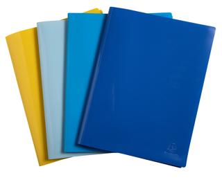 Sichtmappen A4, mittelfest, Recycling-PP, 30 Hüllen, BeeBlue - Farben sortiert