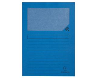Exacompta Forever Recycled Window Folder, A4 (Pack 100) - Bright blue