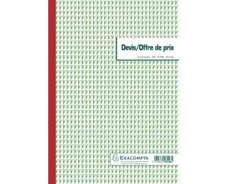 Manifold Devis Offre de prix 29,7x21cm 50 feuillets tripli autocopiants