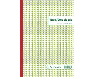 Doorschrijfpapier prijsofferte 29,7x21cm 50 bladen triple zelfkopiërend