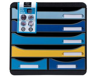 Module de classement Big Box Maxi 6 tiroirs Bee Blue 