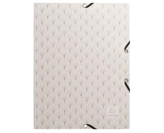 Chemise à élastiques 3 rabats carte lustrée 400g/m2 Néo Déco 