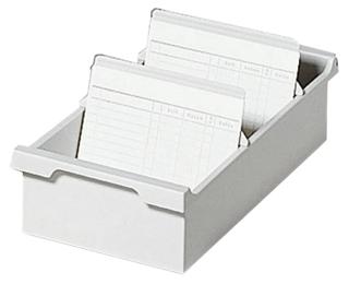 Bac à fiches DIN A4 - Gris lumière