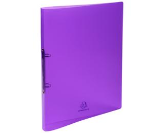 Mittelstarkes Ringbuch aus PP 500µ mit 2 Ringen 15mm, Rücken 20mm, Crystal, für Format DIN A4 - Violett