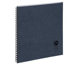 Agenda de bureau Eurotime 22S spiralé Forever 22,5 x 18,5 cm Semainier Janvier à Décembre 2027 - Bleu