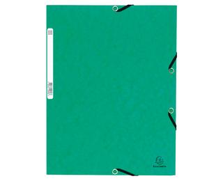 Cartella 3 lembi con elastici cartoncino lustré 355g/mq - A4 - Verde