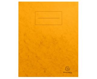Protège cahier carte lustrée 225g - 17x22 cm - Jaune