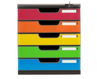 Ladenbox MODULO A4 - 5 lades afsluitbaar met sleutel - Iderama - Harlekijn glossy