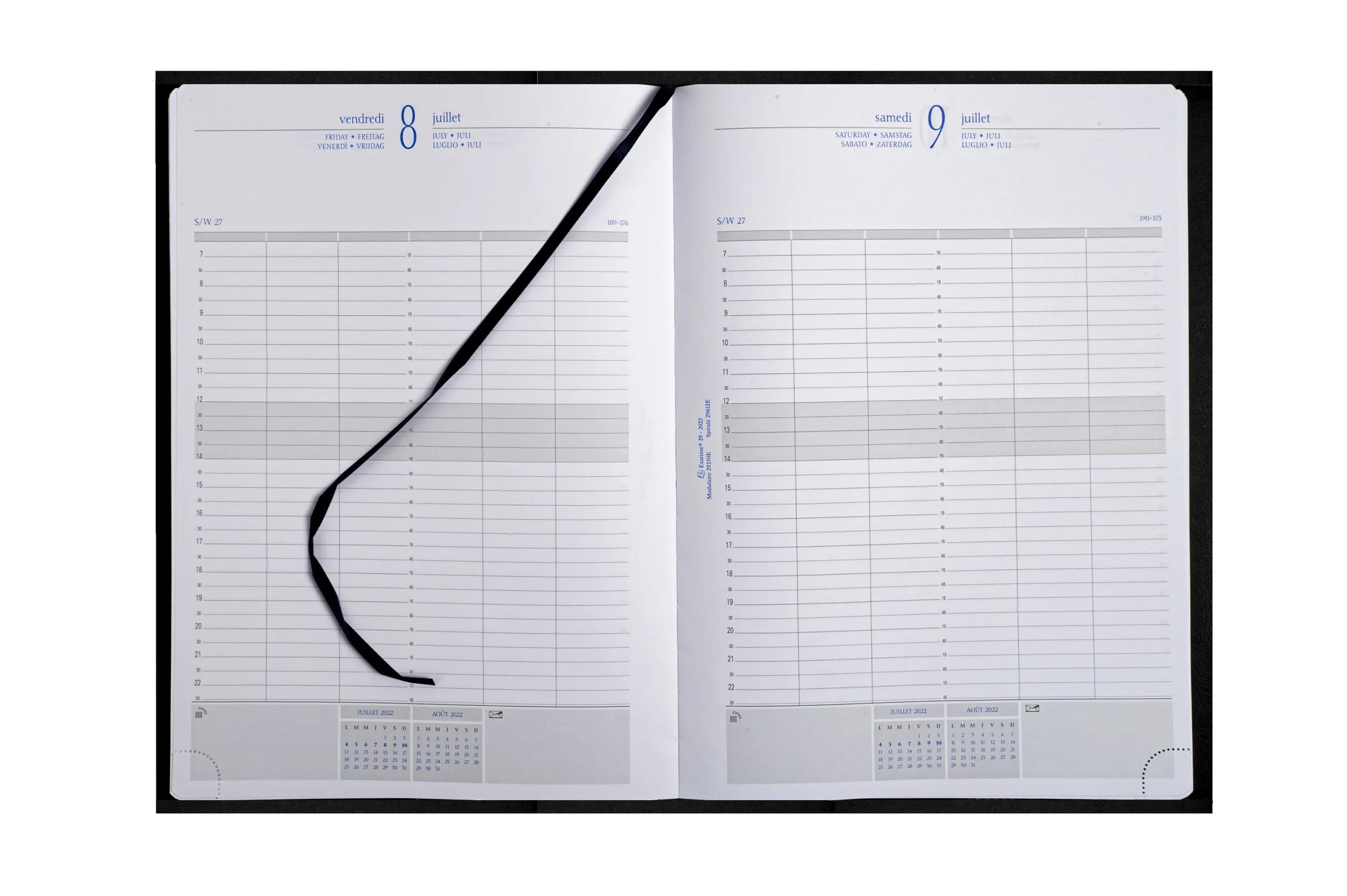 Agenda Journalier Exacompta 2026 – 1 Jour Par Page, 21x29,7 Cm, Pour 3 à 6 Utilisateurs, Fabriqué En France - 3