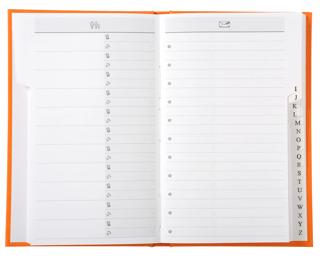 Répertoires 220X170 192 pages Bradel lignées - Couleurs assorties