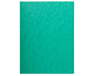 Chemise simple sans élastique avec 3 rabats carte lustrée 400gm2 - A4 - Vert