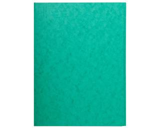 Chemise simple sans élastique avec 3 rabats carte lustrée 400gm2 - A4 - Vert