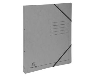 Raccoglitore cartoncino lustré stampato con elastici 2 anelli 15mm - A4 - Grigio