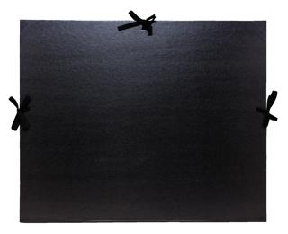 Carton à dessin kraft noir vernis avec ruban 32x45 cm - Pour format A3
