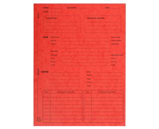 Pack of 25 printed pressboard folders Procedure 25x32cm