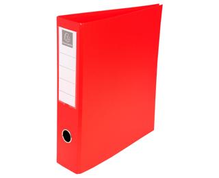 Classeur rembordé PVC 4 anneaux en D de 50mm en 3ème de couverture - A4 maxi - Rouge