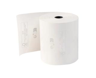 Bobinas térmicas para caja (impresión en el reverso) - sin PHENOL - 1 Pliegue térmico - 48 g/m2 - Blanco