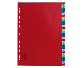 Intercalaires imprimés numériques PP couleurs 31 positions - A4 