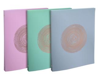 Ringbuch A4 mit 4 Ringen 15mm, Recycling-PP, Ellipse - Farben sortiert