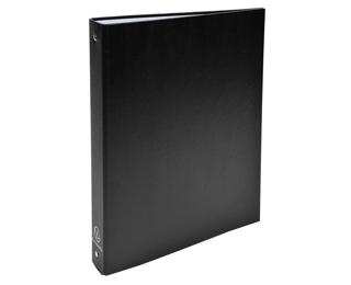 Ringbuch PP kaschiert 1,8mm, 4 Ringe 30mm, Rückenbreite 40mm, 32x26cm für DIN A4 - Schwarz