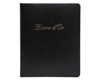 Livre d'or Cuir Alpille 140 pages ivoire - 26x22cm vertical