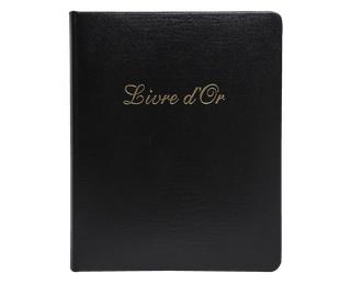 Livre d'or Cuir Alpille 140 pages ivoire - 26x22cm vertical 