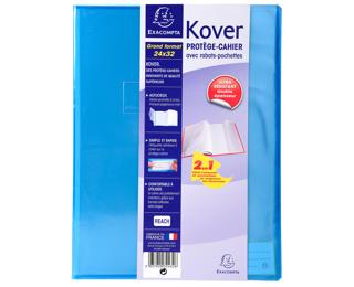 Protège-cahier translucide Kover® - 24x32cm - Couleurs assorties