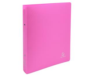 Exacompta PP Opak Ring Binder, A4 Maxi, 2 O rings, 40mm spine, Pack of 5. - Pink