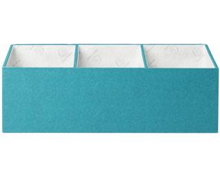 OfficeByMe 4 Compartment Desk Organizer - Duck blue