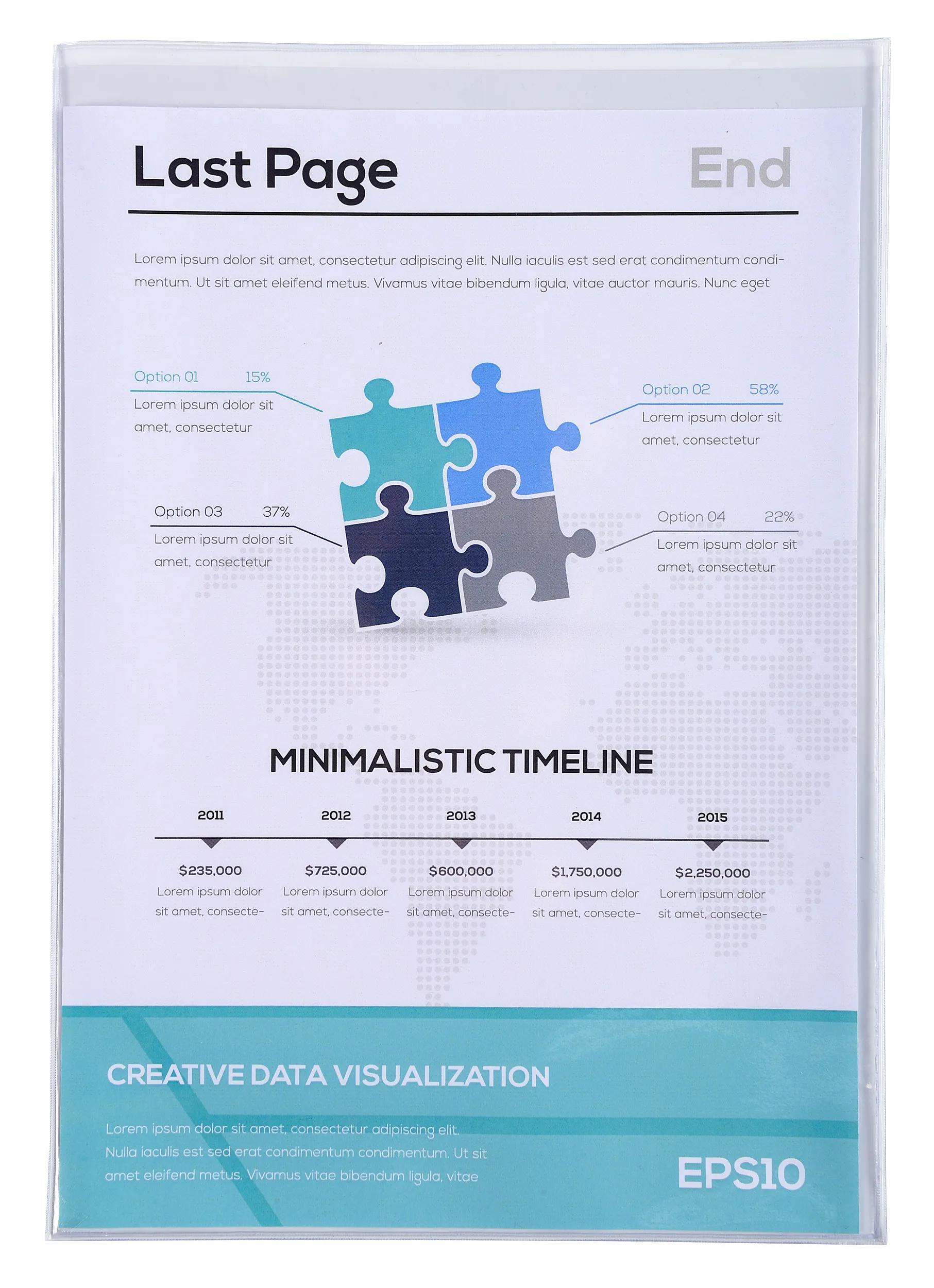 Étuis De Protection Exacompta - 50 Pièces - Format A4 (24x32 Cm) - PVC Transparent 20/100ème - 4