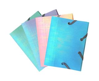 Chemises à élastiques 3 rabats PP Candy Tidy - A6 - Couleurs assorties