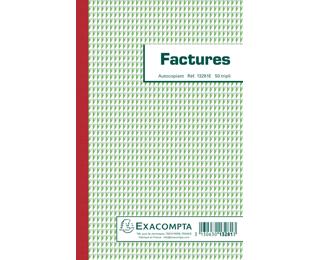 Manifold Factures 21x13,5cm 50 feuillets tripli autocopiants