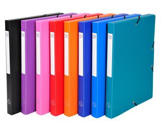 Exabox Opak PP Filing Box 25mm Spine A4. - Assorted colours