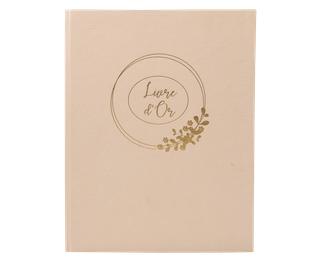 Ring flower gold edge 100 page guestbook 