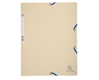 Chemise 3 rabats à élastiques carte lustrée 400g/m2 - A4 - Ivoire