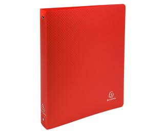 Exacompta PP Opak Ring Binder, A4 Maxi, 4 O rings, 40mm spine . - Red