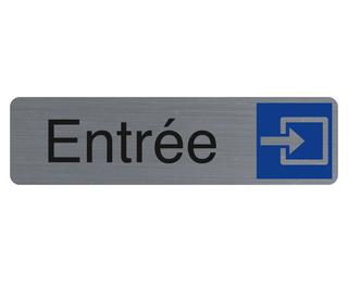 Selbstklebendes Türschild Eingang FR - Grau