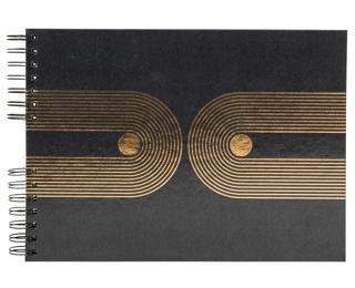 Fotoalbum met spiraal 50 zwarte pagina's Graphik - Zwart